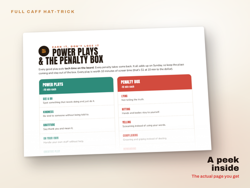 Power Plays + Penalty Box: The Screen Time System That Ends the Behavior Battles