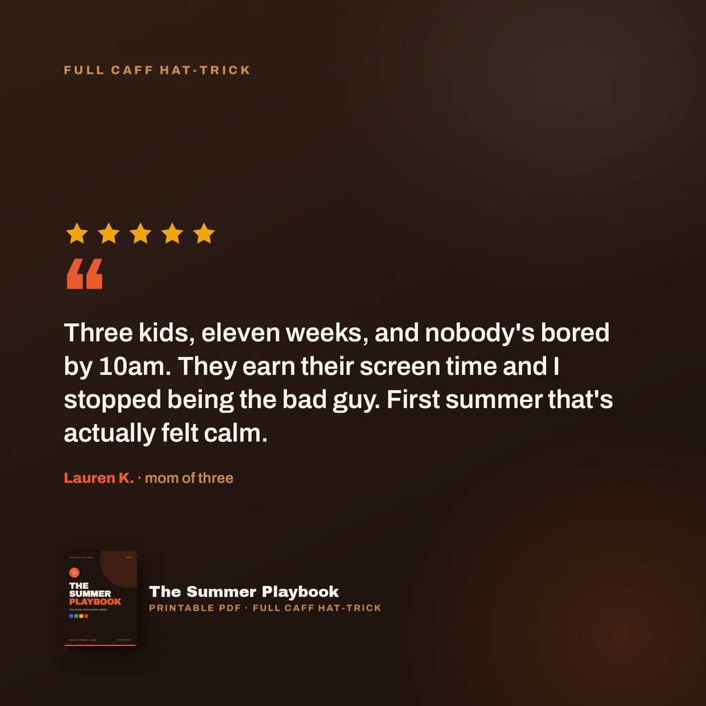 The Summer Playbook: Your Screen-Smart Summer System for Busy Families